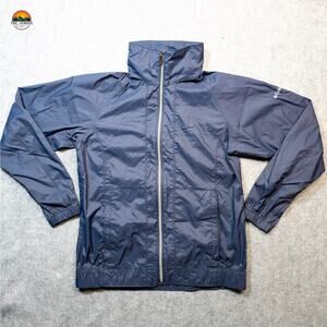 Columbia Windbreaker Jacket Blue Full-Zip Long Sleeve Pockets Women's Small